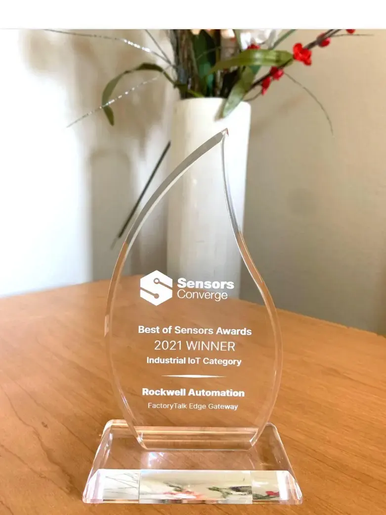 Best of Sensors Award: Industrial IoT category winner: FactoryTalk Edge Gateway (Rockwell Automation · 2021)