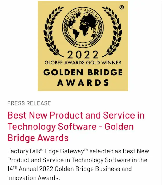 Golden Bridge Awards: Best new product, technology software